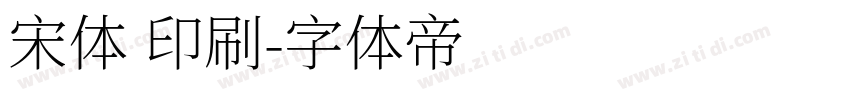 宋体 印刷字体转换